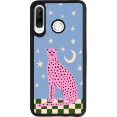 Huawei P30 Lite Case Hülle - Silikon schwarz Pink leopard with stars 2026