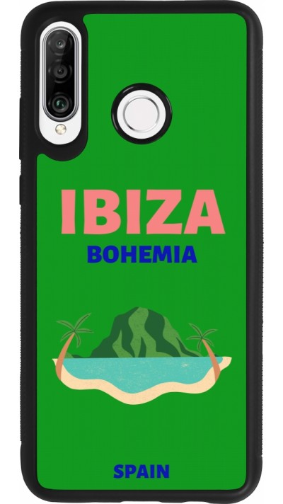 Coque Huawei P30 Lite - Silicone rigide noir Pop Summer Destination Ibiza