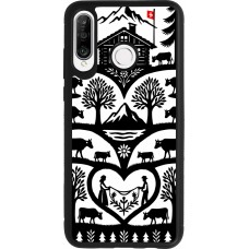 Coque Huawei P30 Lite - Silicone rigide noir Poya Suisse 2
