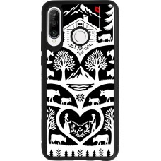 Coque Huawei P30 Lite - Silicone rigide noir Poya Suisse 2 noir
