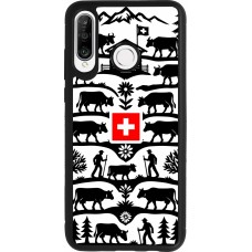 Coque Huawei P30 Lite - Silicone rigide noir Poya Suisse 3