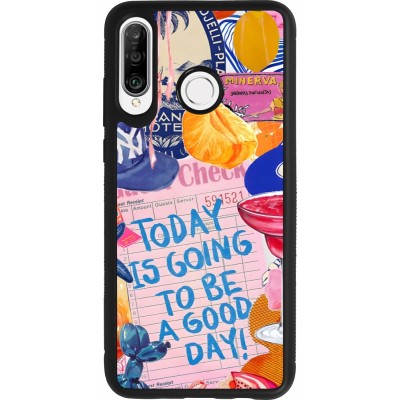 Coque Huawei P30 Lite - Silicone rigide noir Preppy Today is Going to be a good day