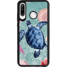 Coque Huawei P30 Lite - Silicone rigide noir Preppy Turtle