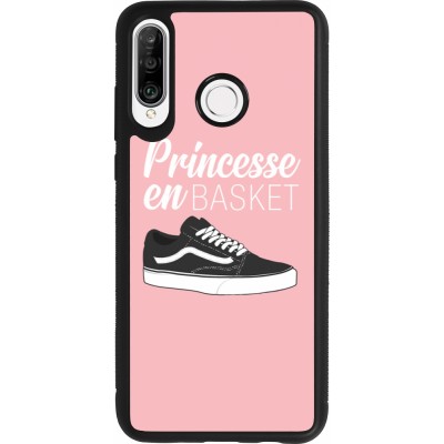 Huawei P30 Lite Case Hülle - Silikon schwarz princesse en basket