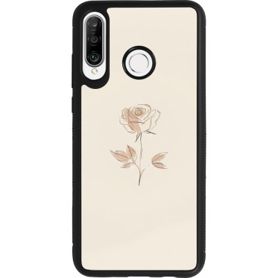 Huawei P30 Lite Case Hülle - Silikon schwarz Rosa Sand Minimalistisch