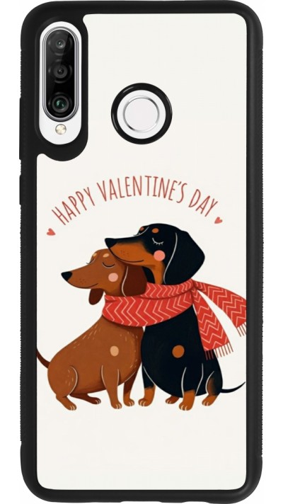 Coque Huawei P30 Lite - Silicone rigide noir Saint Valentines Day 26 Happy Valentine