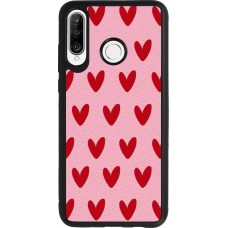 Coque Huawei P30 Lite - Silicone rigide noir Saint Valentines Day 26 Pattern heart