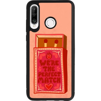 Coque Huawei P30 Lite - Silicone rigide noir Saint Valentines Day 26 Perfect Match