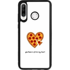 Coque Huawei P30 Lite - Silicone rigide noir Saint Valentines Day 26 You have my pizza heart
