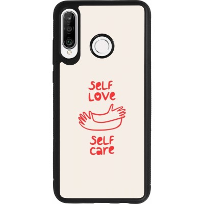 Huawei P30 Lite Case Hülle - Silikon schwarz Saint Valentines Day 26 Self love self care