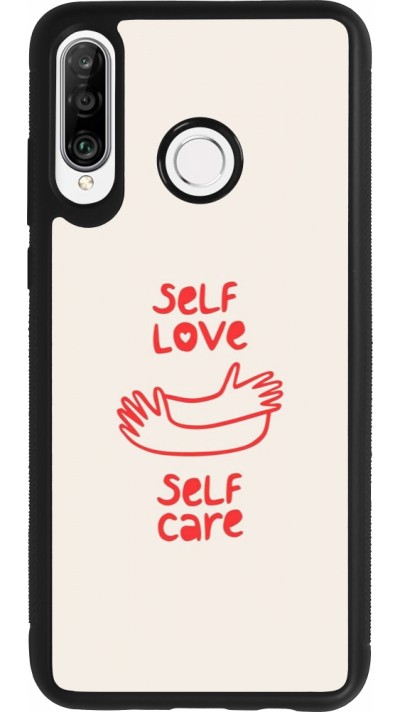 Coque Huawei P30 Lite - Silicone rigide noir Saint Valentines Day 26 Self love self care