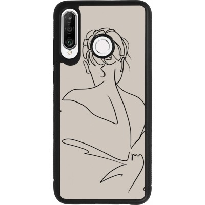 Huawei P30 Lite Case Hülle - Silikon schwarz Salnikova 05