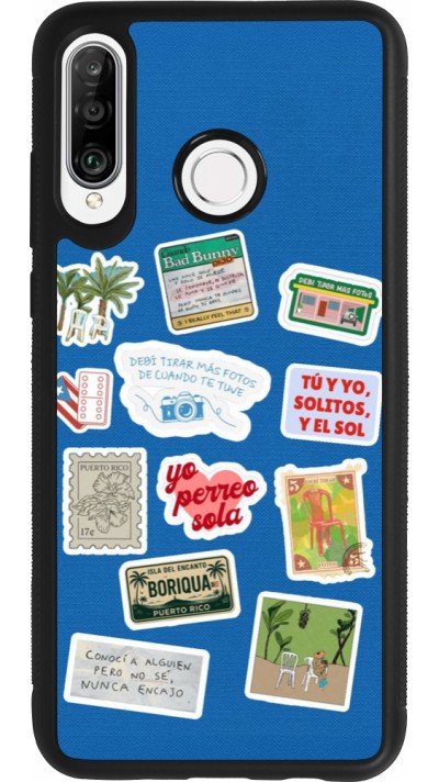 Coque Huawei P30 Lite - Silicone rigide noir Seals of the Dominican Republic DTMF