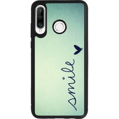 Coque Huawei P30 Lite - Silicone rigide noir Smile