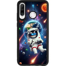 Coque Huawei P30 Lite - Silicone rigide noir VR SpaceCat Odyssey