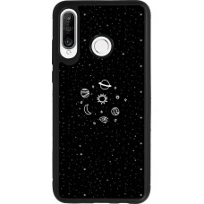 Coque Huawei P30 Lite - Silicone rigide noir Space Doodle