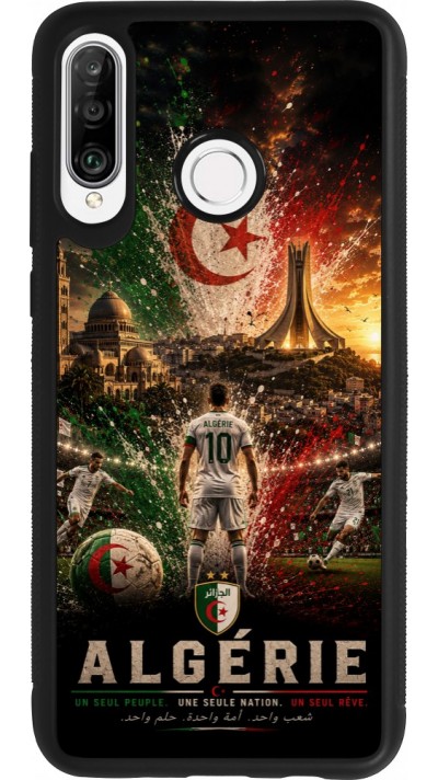 Huawei P30 Lite Case Hülle - Silikon schwarz Fussball Algerien splash 2026