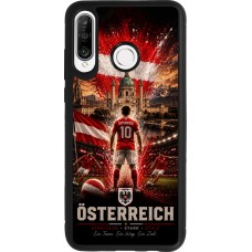 Huawei P30 Lite Case Hülle - Silikon schwarz Fussball Österreich splash 2026