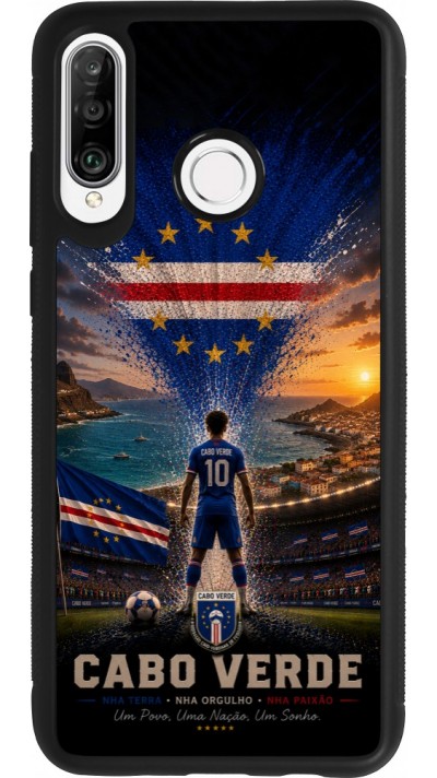 Huawei P30 Lite Case Hülle - Silikon schwarz Fussball Kap Verde splash 2026