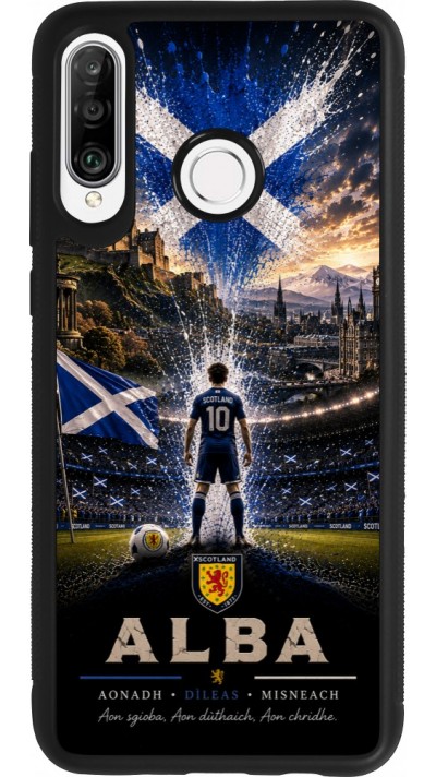 Huawei P30 Lite Case Hülle - Silikon schwarz Fussball Schottland splash 2026