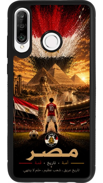 Huawei P30 Lite Case Hülle - Silikon schwarz Fussball Ägypten splash 2026