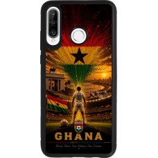 Huawei P30 Lite Case Hülle - Silikon schwarz Fussball Ghana splash 2026