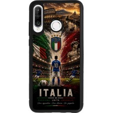 Huawei P30 Lite Case Hülle - Silikon schwarz Fussball Italien splash 2026