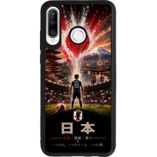 Huawei P30 Lite Case Hülle - Silikon schwarz Fussball Japan splash 2026