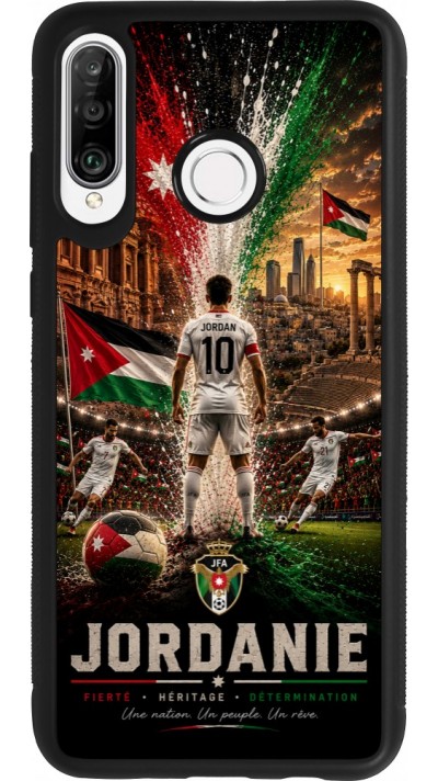 Huawei P30 Lite Case Hülle - Silikon schwarz Fussball Jordanien splash 2026