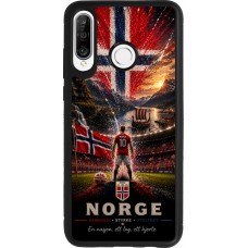 Huawei P30 Lite Case Hülle - Silikon schwarz Fussball Norwegen splash 2026