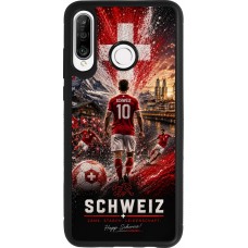 Huawei P30 Lite Case Hülle - Silikon schwarz Fussball Schweiz splash 2026