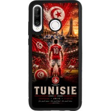 Huawei P30 Lite Case Hülle - Silikon schwarz Fussball Tunesien splash 2026