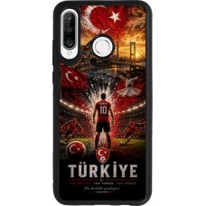 Huawei P30 Lite Case Hülle - Silikon schwarz Fussball Türkei splash 2026