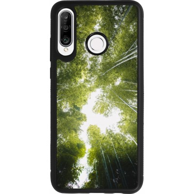 Huawei P30 Lite Case Hülle - Silikon schwarz Spring 23 forest blue sky