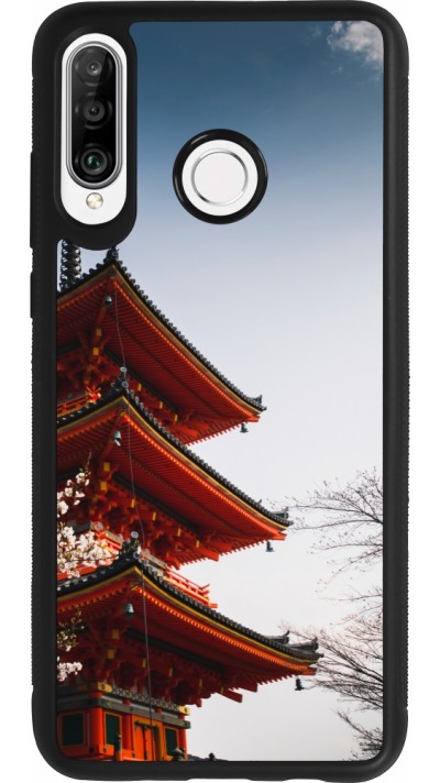 Coque Huawei P30 Lite - Silicone rigide noir Spring 23 Japan