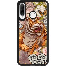 Coque Huawei P30 Lite - Silicone rigide noir Spring 23 japanese tiger