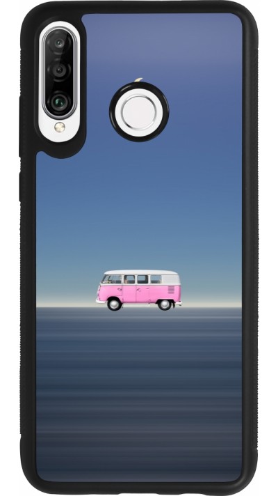 Coque Huawei P30 Lite - Silicone rigide noir Spring 23 pink bus