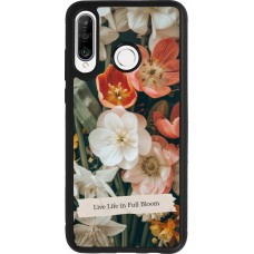 Coque Huawei P30 Lite - Silicone rigide noir Full Bloom Spring 2026