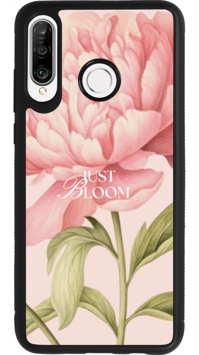 Coque Huawei P30 Lite - Silicone rigide noir Just Bloom Spring 2026
