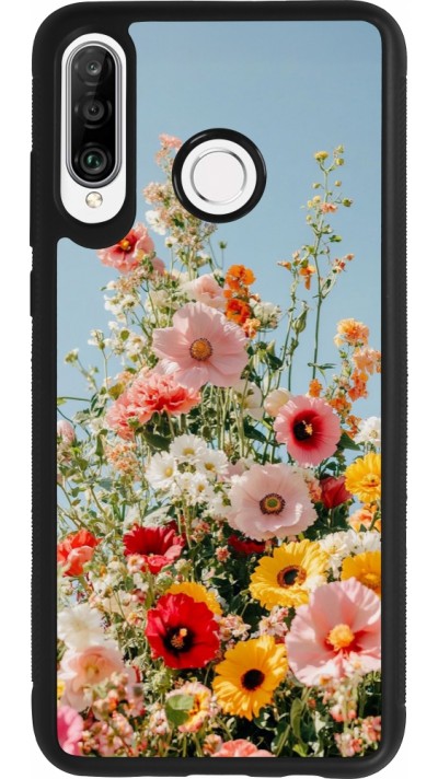 Coque Huawei P30 Lite - Silicone rigide noir Spring flowers Spring 2026