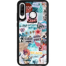 Coque Huawei P30 Lite - Silicone rigide noir Summer 20 collage