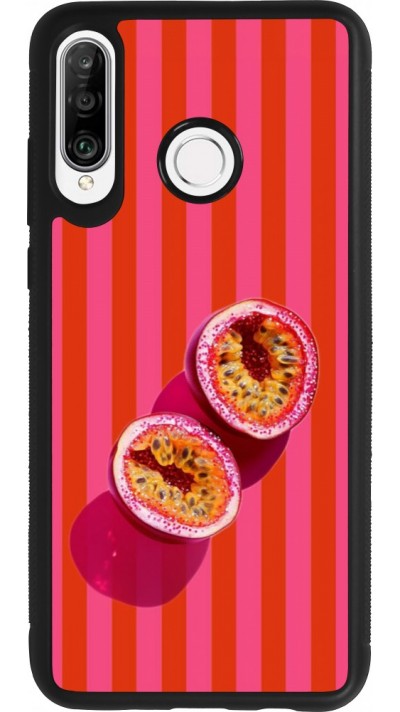 Huawei P30 Lite Case Hülle - Silikon schwarz Passion fruit Summer 2026