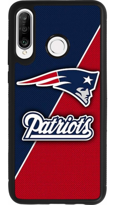 Coque Huawei P30 Lite - Silicone rigide noir Super Bowl 26 Patriots 1