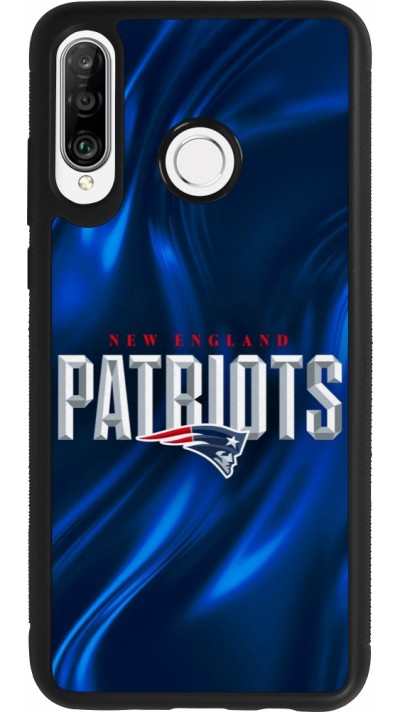 Coque Huawei P30 Lite - Silicone rigide noir Super Bowl 26 Patriots 2