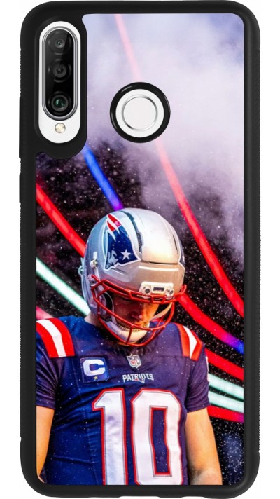 Coque Huawei P30 Lite - Silicone rigide noir Super Bowl 26 Patriots 3