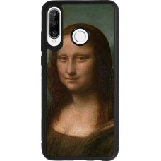 Coque Huawei P30 Lite - Silicone rigide noir Tableau art - La Joconde - Léonard de Vinci