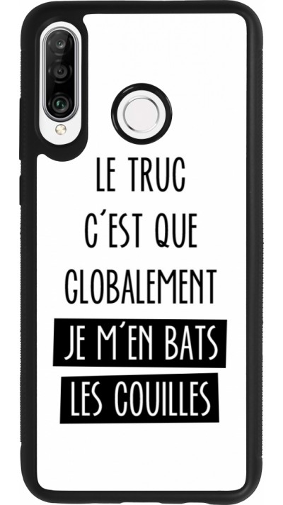 Huawei P30 Lite Case Hülle - Silikon schwarz Le truc globalement bats les couilles