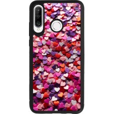 Coque Huawei P30 Lite - Silicone rigide noir Valentine 2025 Confetti