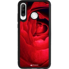 Coque Huawei P30 Lite - Silicone rigide noir Valentine 2022 Rose