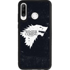 Coque Huawei P30 Lite - Silicone rigide noir Winter is coming Stark